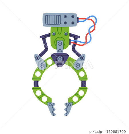 Mechanical Grip and Grabbing Machine Robotic Tool Vector Illustration Mechanical Grip and Grabbing Machine Robotic Tool Vector Illustration 130681700