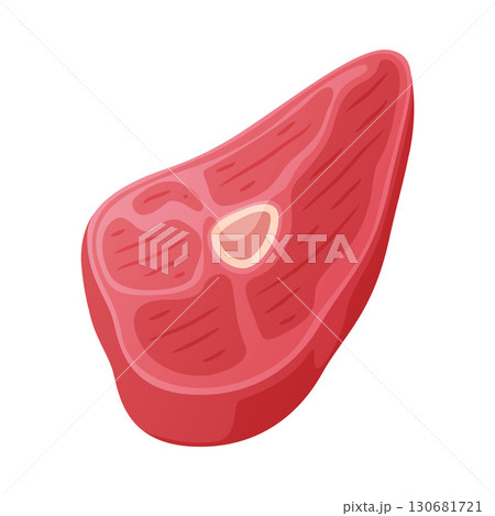 Beef Steak as Meat Product and Food Item from Butchery Shop Vector Illustration 130681721