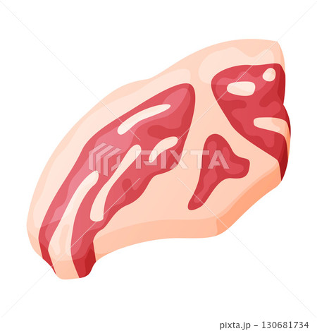 Beef Steak as Meat Product and Food Item from Butchery Shop Vector Illustration 130681734