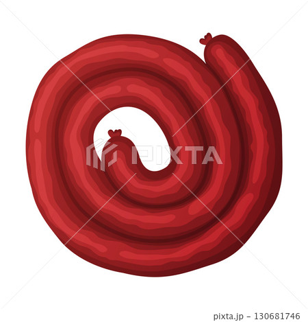 Wurst as Meat Product and Food Item from Butchery Shop Vector Illustration Wurst as Meat Product and Food Item from Butchery Shop Vector Illustration 130681746