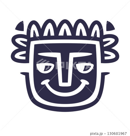 Maya Civilization Symbols and Primitive Traditional Sign Vector Illustration 130681967