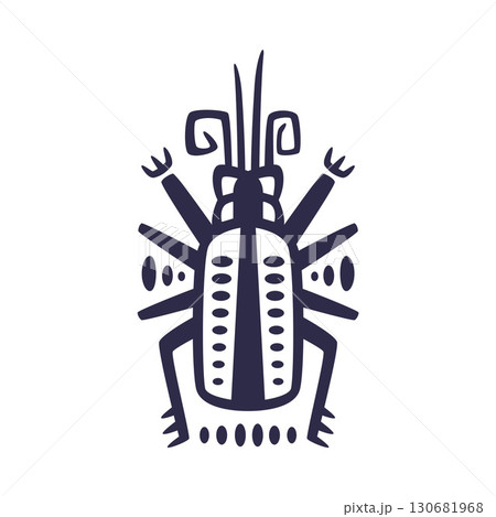 Maya Civilization Symbols and Primitive Traditional Sign Vector Illustration 130681968