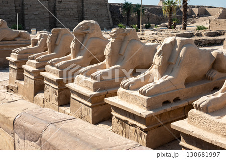 Ancient ruins of Karnak Temple in Luxor, Egypt 130681997