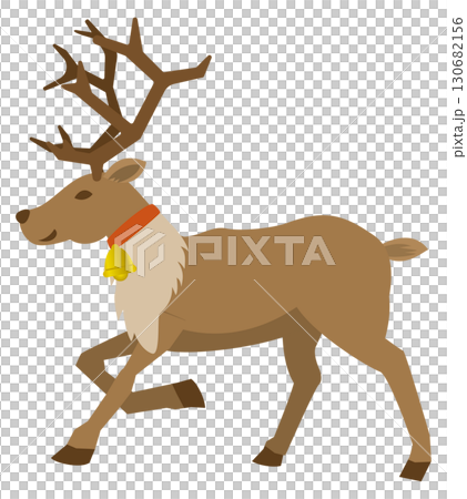 奔跑的馴鹿的插圖 奔跑的馴鹿的插圖 130682156