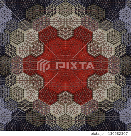 Tribal concept design for textile, flyer, brochure, magazine cover printing. Indigenous fashion pattern background for interior decoration and traditional costume or handicraft making 130682307