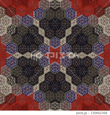 Tribal concept design for textile, flyer, brochure, magazine cover printing. Indigenous fashion pattern background for interior decoration and traditional costume or handicraft making 130682308