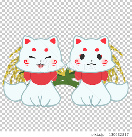 稲穂と白狐 稲穂と白狐 130682817