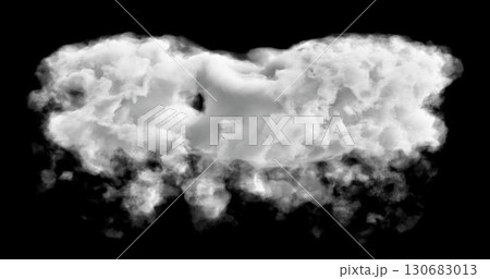 3d rendering. Cloud on a black background. Atmospheric phenomenon. 130683013