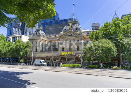 Melbourne, Australia - December 29,2023 : Princess theatre with blue sky in Melbourne, Australia on December 29,2023. 130683091