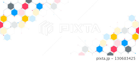 Abstract design element with geometric background of hexagons shape pattern Abstract design element with geometric background of hexagons shape pattern 130683425