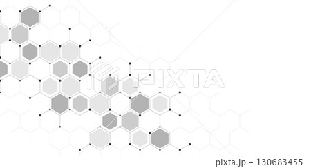 Genetic engineering and molecular structure, hexagon DNA network, science chemical and biotechnology concept, innovation technology, healthcare, and medicine design. Genetic engineering and molecular structure, hexagon DNA network, science chemical and biotechnology concept, innovation technology, healthcare, and medicine design. 130683455