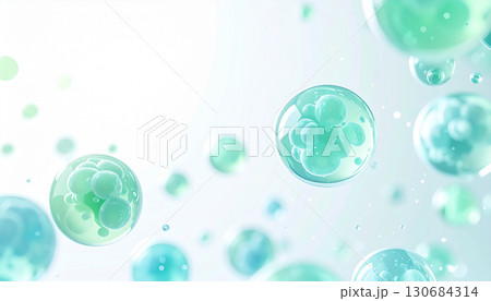 乳酸菌やビフィズス菌をイメージした清潔感のある背景 乳酸菌やビフィズス菌をイメージした清潔感のある背景 130684314