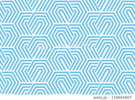 Abstract geometric pattern with stripes, lines. Seamless vector background. White and blue ornament. Simple lattice graphic design Abstract geometric pattern with stripes, lines. Seamless vector background. White and blue ornament. Simple lattice graphic design 130684807