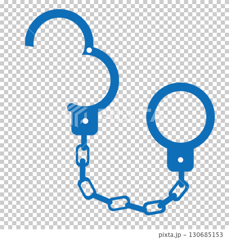 Illustration material of handcuffs 130685153