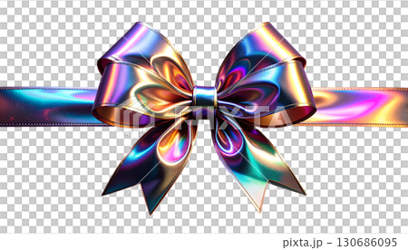 Purple satin ribbon bow for gift decoration, Christmas or birthday isolated on white background Purple satin ribbon bow for gift decoration, Christmas or birthday isolated on white background 130686095