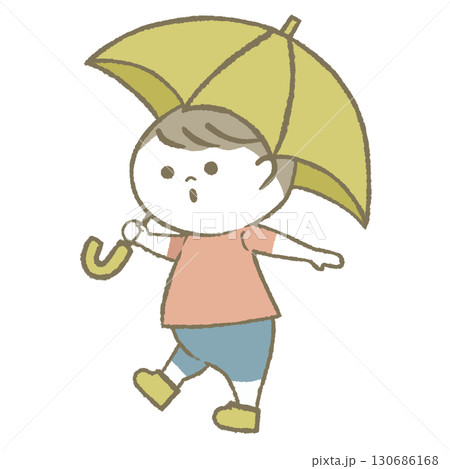 日傘をもつ子供 日傘をもつ子供 130686168
