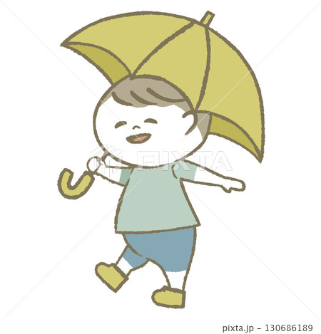 日傘をもつ子供 日傘をもつ子供 130686189