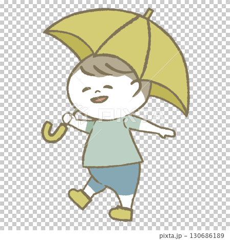 日傘をもつ子供 日傘をもつ子供 130686189