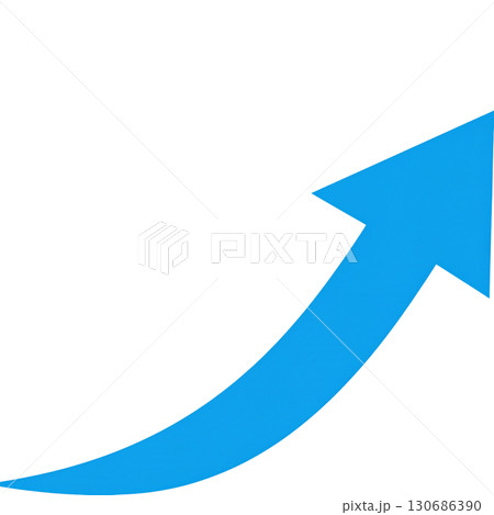 3D bar graph with up arrow showing business growth and success in financial market isolated on white background. 3D bar graph with up arrow showing business growth and success in financial market isolated on white background. 130686390