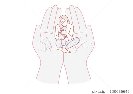 Depression, grief and support concept Depression, grief and support concept 130686643
