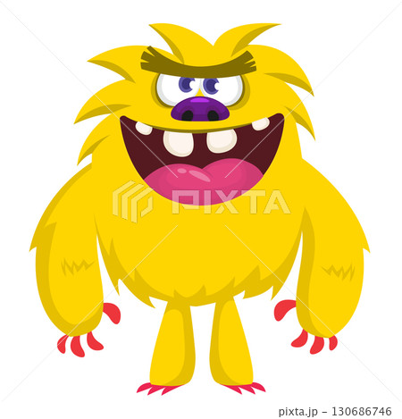 Cartoon funny monster character design with funny face expression. Halloween vector illustration Cartoon funny monster character design with funny face expression. Halloween vector illustration 130686746