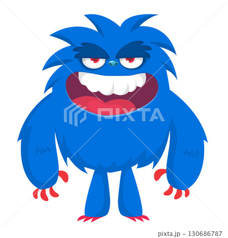 Cartoon funny monster character design with funny face expression. Halloween vector illustration Cartoon funny monster character design with funny face expression. Halloween vector illustration 130686787