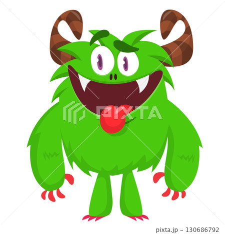 Cartoon funny monster character design with funny face expression. Halloween vector illustration Cartoon funny monster character design with funny face expression. Halloween vector illustration 130686792