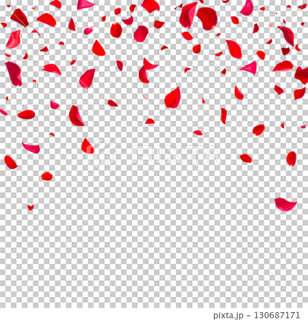 Red rose petals isolated on white background Red rose petals isolated on white background 130687171