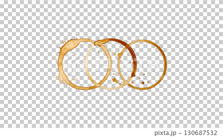 Watercolor circle on white background 130687532