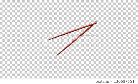 Isolated wooden chopsticks on a white background 130687551