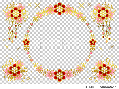 Patterned floral accessory-style frame set, pink 130688027