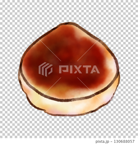 栗子饅頭插圖(水筆水彩風格) 栗子饅頭插圖(水筆水彩風格) 130688057