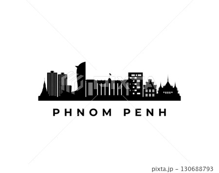 Vector Phnom Penh skyline.  130688793