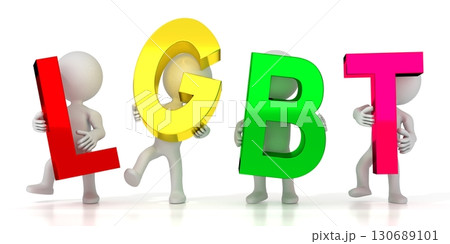 LGBT - colorful letters - 3D illustration LGBT - colorful letters - 3D illustration 130689101