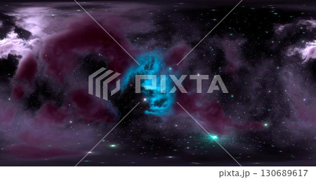 3d rendering. Space background with nebula and stars. Environment 360 HDRI map. Equirectangular projection, spherical panorama. Graphic illustration. 3d rendering. Space background with nebula and stars. Environment 360 HDRI map. Equirectangular projection, spherical panorama. Graphic illustration. 130689617