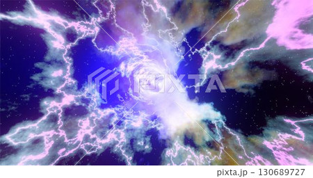 3D rendering. Wormhole in time and space. Movement at the speed of light. Abstract jump into space in hyperspace among colorful stars. Flying through nebulae or gas clusters. 3D rendering. Wormhole in time and space. Movement at the speed of light. Abstract jump into space in hyperspace among colorful stars. Flying through nebulae or gas clusters. 130689727