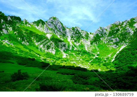 夏の千畳敷カールと宝剣岳 130689759