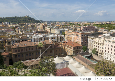 Rome, Italy - August 16, 2019: View of Rome from the windows of the Vatican Museum 130690072