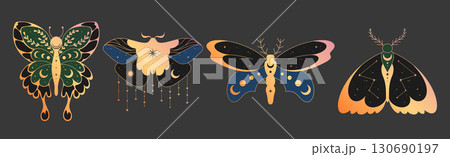Mystical moon boho butterfly collection 130690197