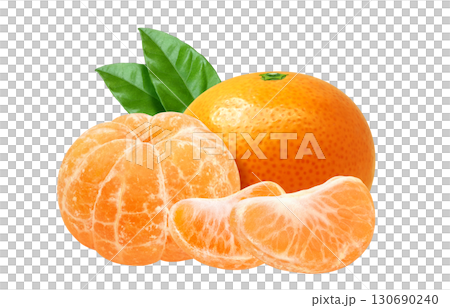 Mandarin orange illustration realistic fruit 130690240