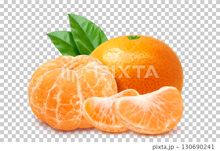 Mandarin orange illustration realistic fruit 130690241