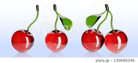 Glossy glass cherry collection 130690349