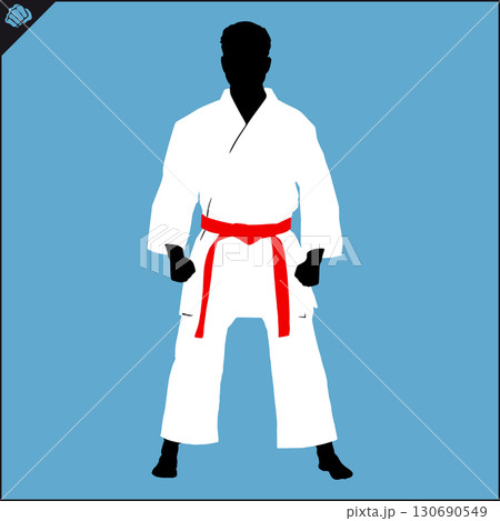 Martial art colored simbol design. Karate emblem. Martial art colored simbol design. Karate emblem. 130690549
