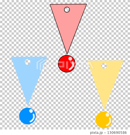 Arrow pin red yellow blue simple Arrow pin red yellow blue simple 130690586