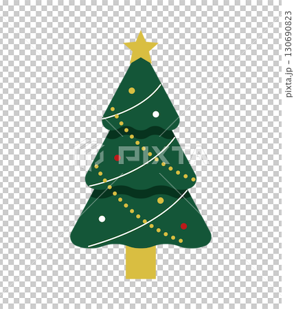 クリスマスツリーのイラスト モミの木 星 オーナメント 12月 フラット 行事 イベント 飾り 装飾 クリスマスツリーのイラスト モミの木 星 オーナメント 12月 フラット 行事 イベント 飾り 装飾 130690823