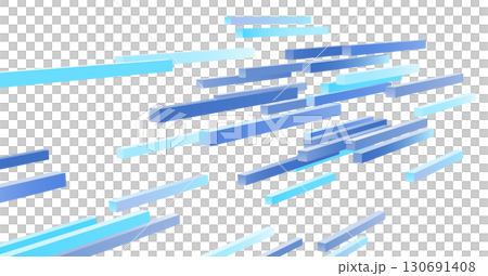 青い3Dブロック背景 テクノロジー風3 130691408