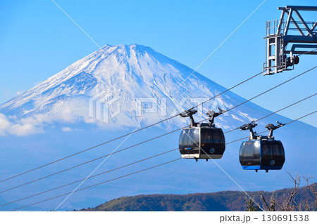 秋　箱根ロープウェイ　富士山　 130691538