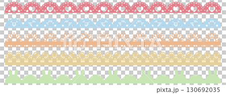 5 套彩色蕾絲線條 130692035