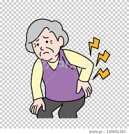 患有下背部疼痛的女性，輕輕觸摸 130692385