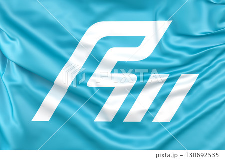 Flag of Ishikawa Prefecture waving in the wind. 3D Rendering 130692535